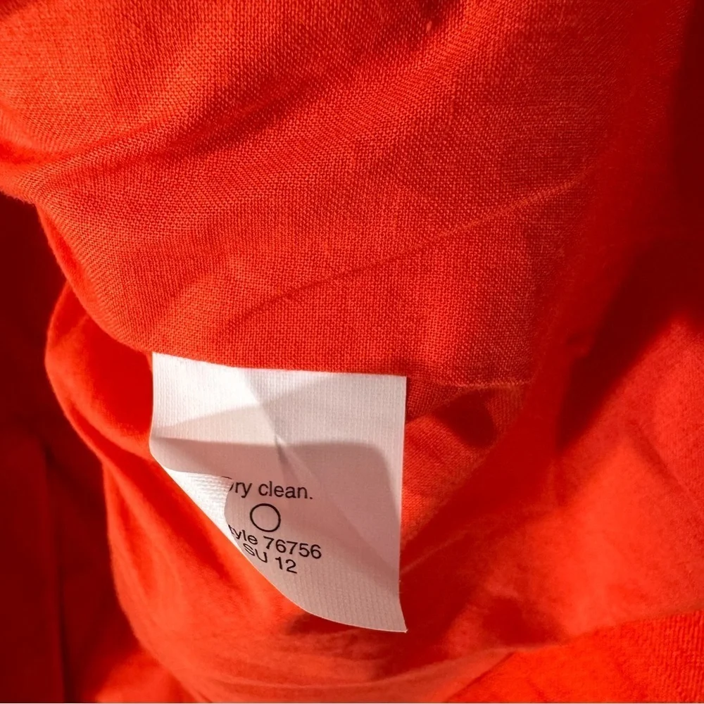J.Crew Orange Linen school boy blazer NWT
